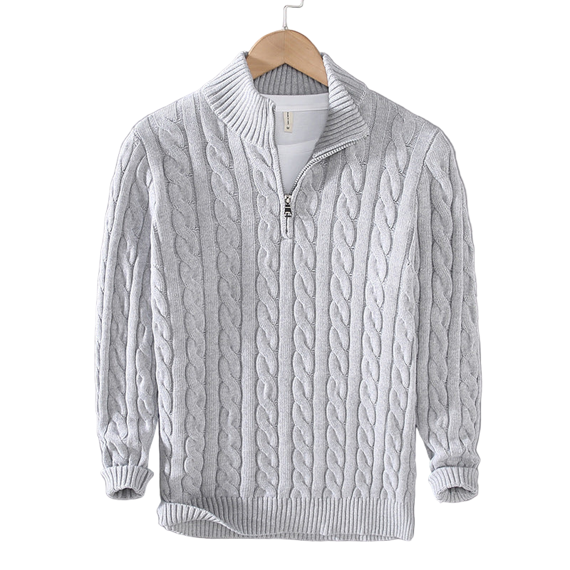 Alaric Cable Zipped Sweater