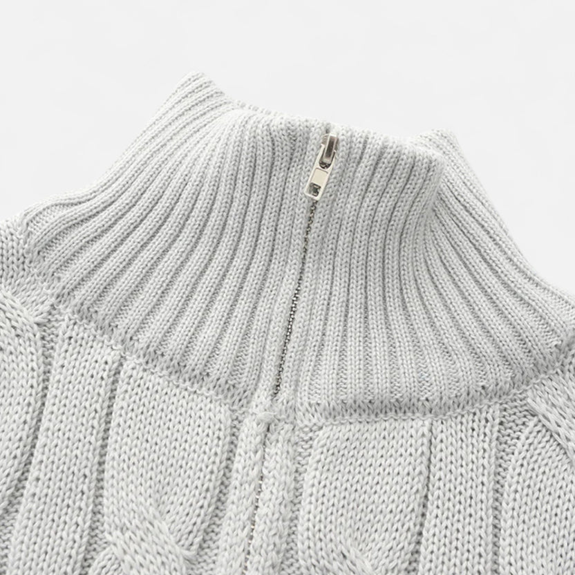 Alaric Cable Zipped Sweater